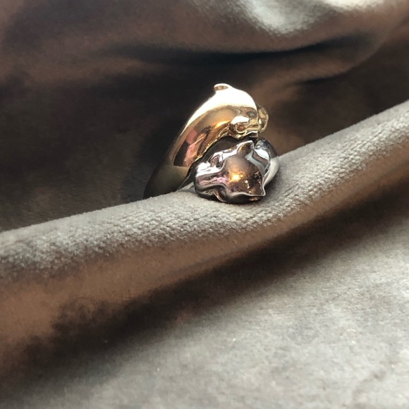 14k double panther ring - Picture 11 of 15